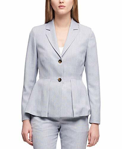 DKNY Womens Peplum Two-Button Blazer 