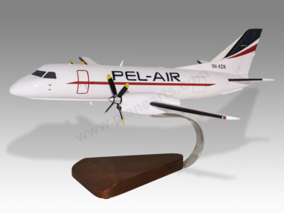 Saab 340B Pel-Air Solid Kiln Dried Mahogany Wood Handcrafted Display Model