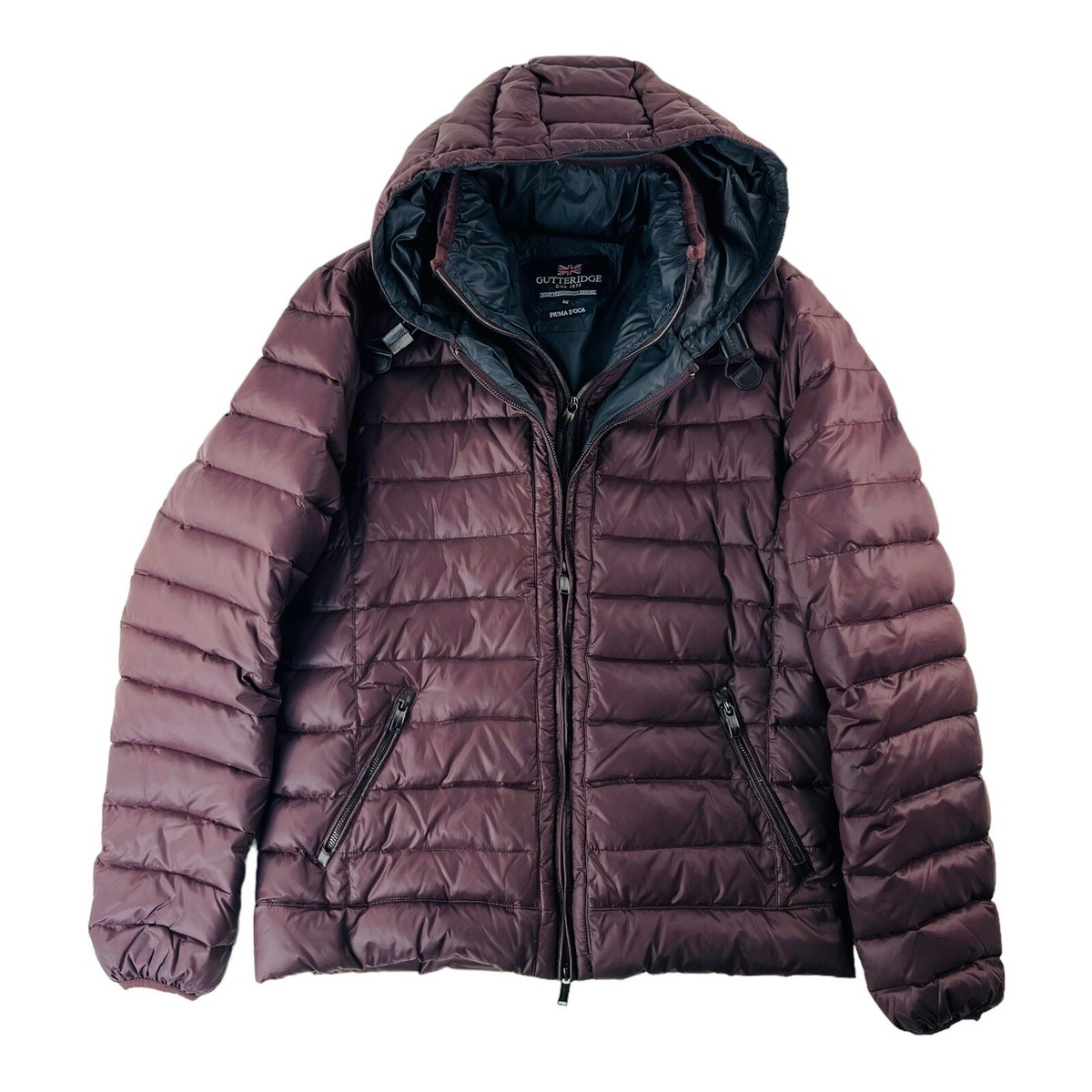Gutteridge DAL 1878 Burgundy Polyester w/ Downfill Puffer Jacket 
