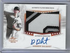 2019 Leaf Trinity ANDREW DALQUIST 3 Color Patch Bronze Foil Auto RC White Sox