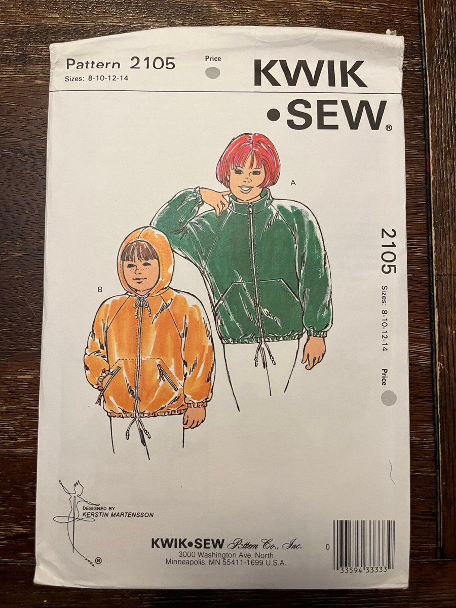 Kwik Sew 2105 Uncut Sewing Pattern, Boys' & Girls' Jackets, Size 8
