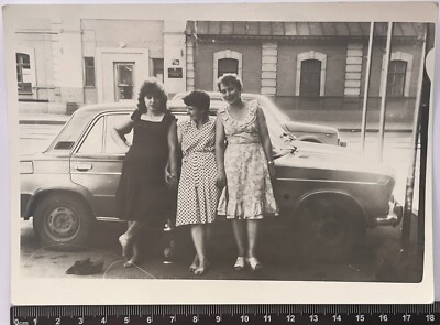 Three Pretty Cute Young Women Charming Attractive Nice Girls Old Photo #1172