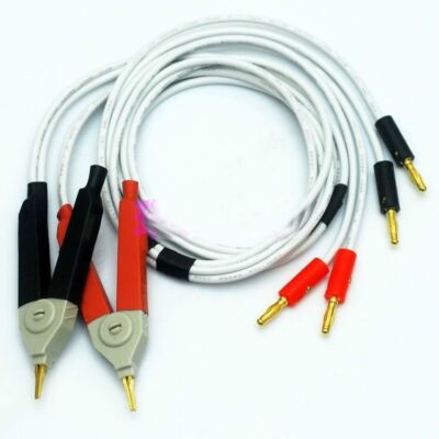 LCR Test Clip Meter Low Resistance Test Leads Terminal Nsulated Banana Plug