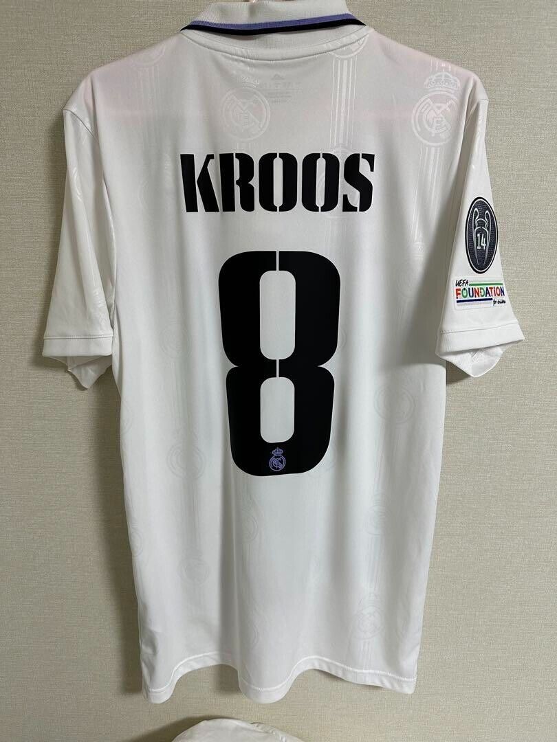 Toni Kroos 8 S REAL MADRID 2022 2023 Home Jersey Camiseta Toni Kroos 8 S REAL MADRID 2022 2023 Home Jersey Camiseta