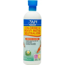 API Pond Chlorine & Heavy Metal Neutralizer 16oz Makes Tap Water Safe for Fish