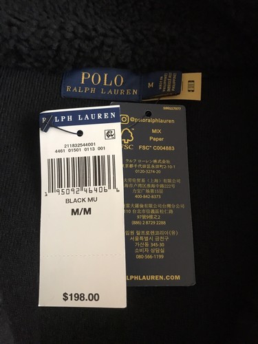 Polo Ralph Lauren Damen Winterjacke schwarz/rosa Sherpa Fleece Damen Medium - Bild 11 von 12