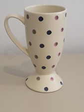 Whittard of Chelsea Polka Dot Mug Tall Footed Coffee Tea Cup