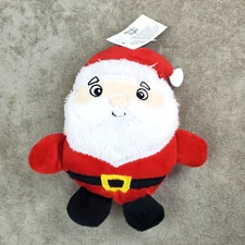 Merry & Bright Christmas Holiday Dog Toy Santa Claus Plush Squeaker