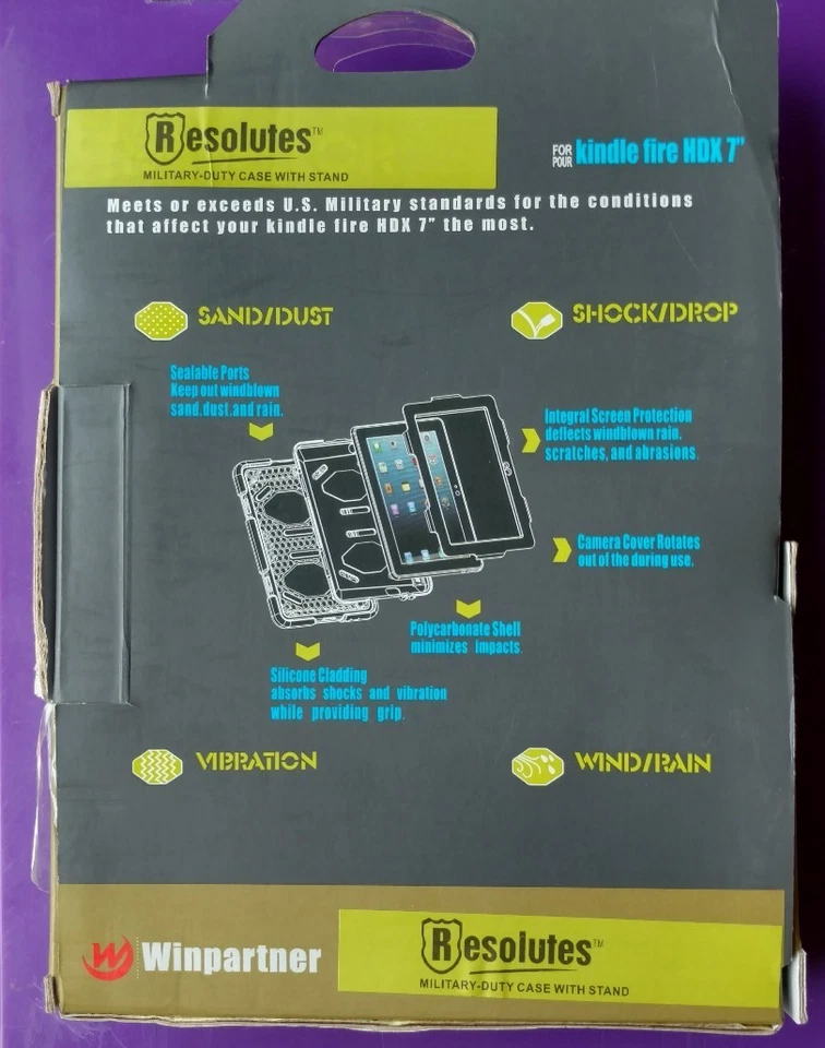 "Funda Travellor militar con soporte Kindle Fire HD 7"" negra y verde" Foto 2 de 2