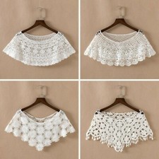 Women Lace Bolero Cropped Top Cape Bridal Wedding Shrug Blouse Hollow Out SHP