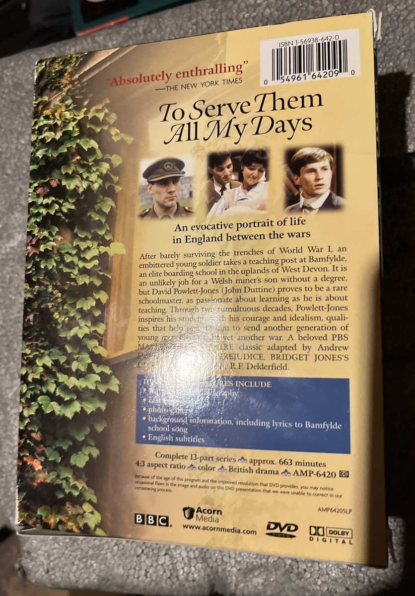 To Serve Them All My Days (DVD, 2004, 4-Disc Set) Complete