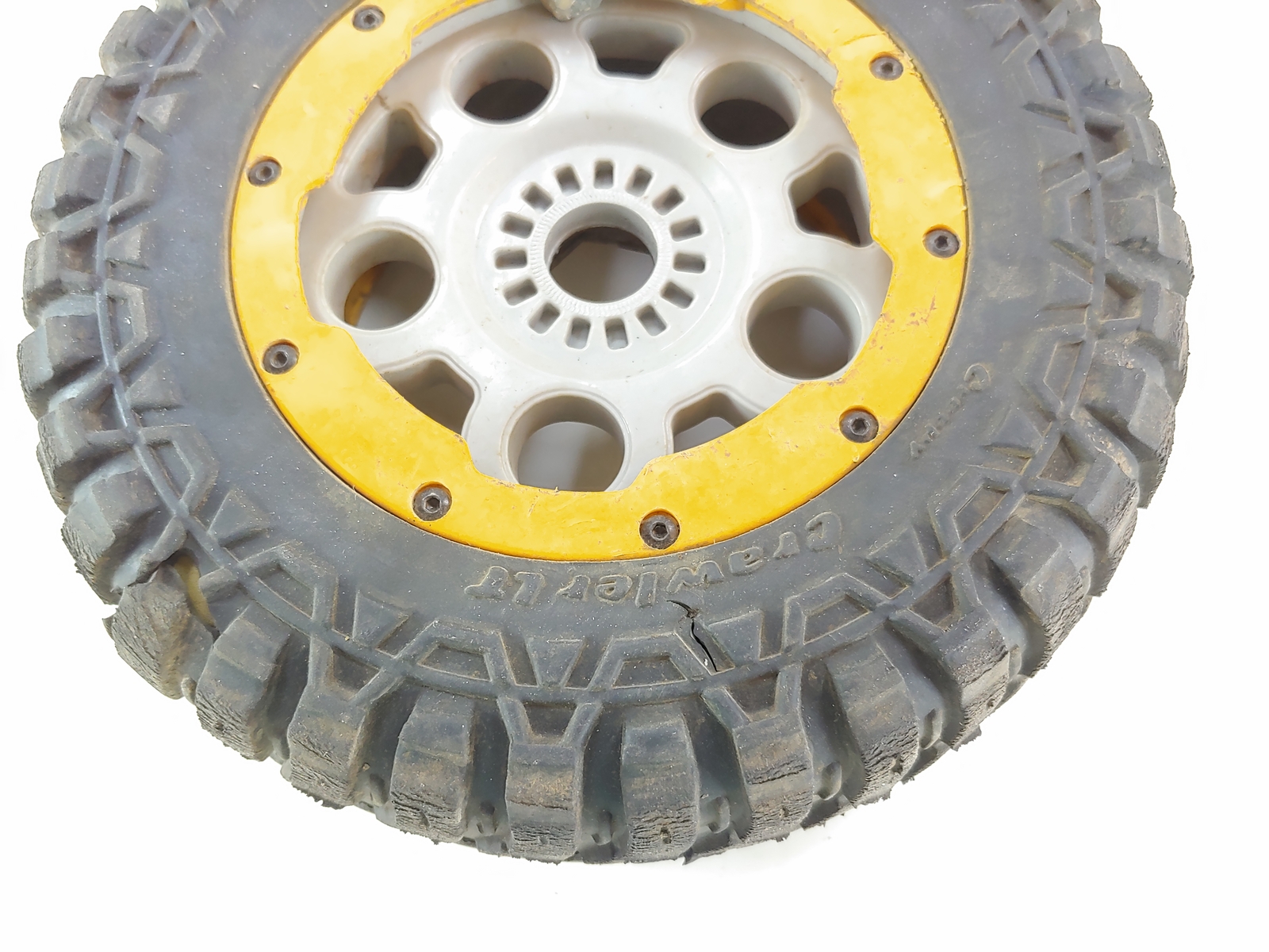4x Losi DBXL 1/5 Gas Buggy Tires & Wheels Yellow Beadlocks Used Maxxis