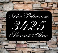 Personalized Home Address Sign Aluminum 12" x 8" Custom House Number Plaque Sign