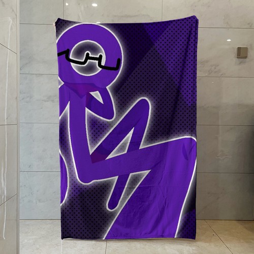 Cartoon Alan Becker Stick Figures Throw Blanket Sofa Bed Hairy Blankets Quilt - Picture 5 of 52