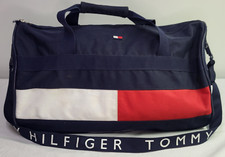 Tommy Hilfiger Vintage 90s Flag Logo Weekender Travel Duffle Gym Bag w/Strap 20"