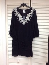 NWT LANDS' END XS 2-4 COTTON LAWN Embroidered DROP WAIST SWIMSUIT Cover-UP 59