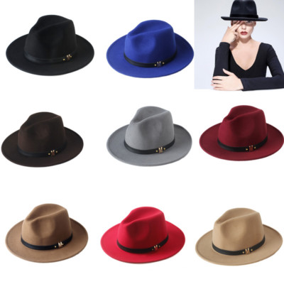 Stylish WIDE BRIM FEDORA HAT WOOL BLEND Fashion Women Men main image 3