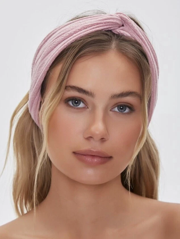 Diadema Forever 21 Anudada Pointelle Headwrap - Color: ROSA, ENVÍO RÁPIDO GRATUITO Foto 2 de 2