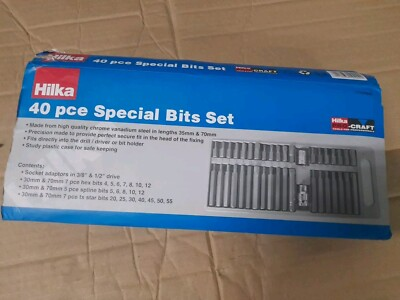 #ad Hilka 40 PIECE SPECIAL BITS SET Case Broken GBP 14.99
