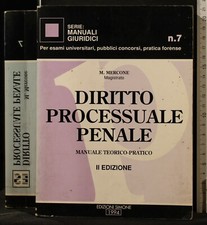 DIRITTO PROCESSUALE PENALE. MERCONE. EDIZIONI SIMONE.