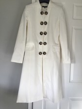 Betty Jackson Long Jacket/lightweight Coat Cream Size 10