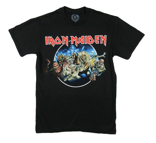 Iron Maiden Wasted Years Black T Shirt 