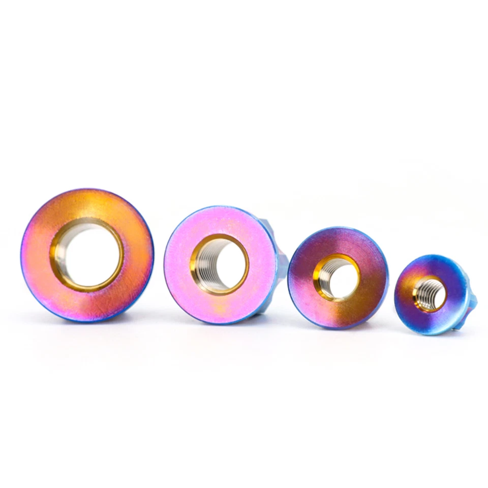 Tuerca de titanio M6 M8 M10 M12 M14 M16 M20 Ti tuercas de brida para eje trasero de motocicleta Foto 4 de 4