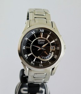 SEIKO PREMIER KINETIC, Excellent, 5M54-0AA0, Stainless steel Original  Bracelet | eBay