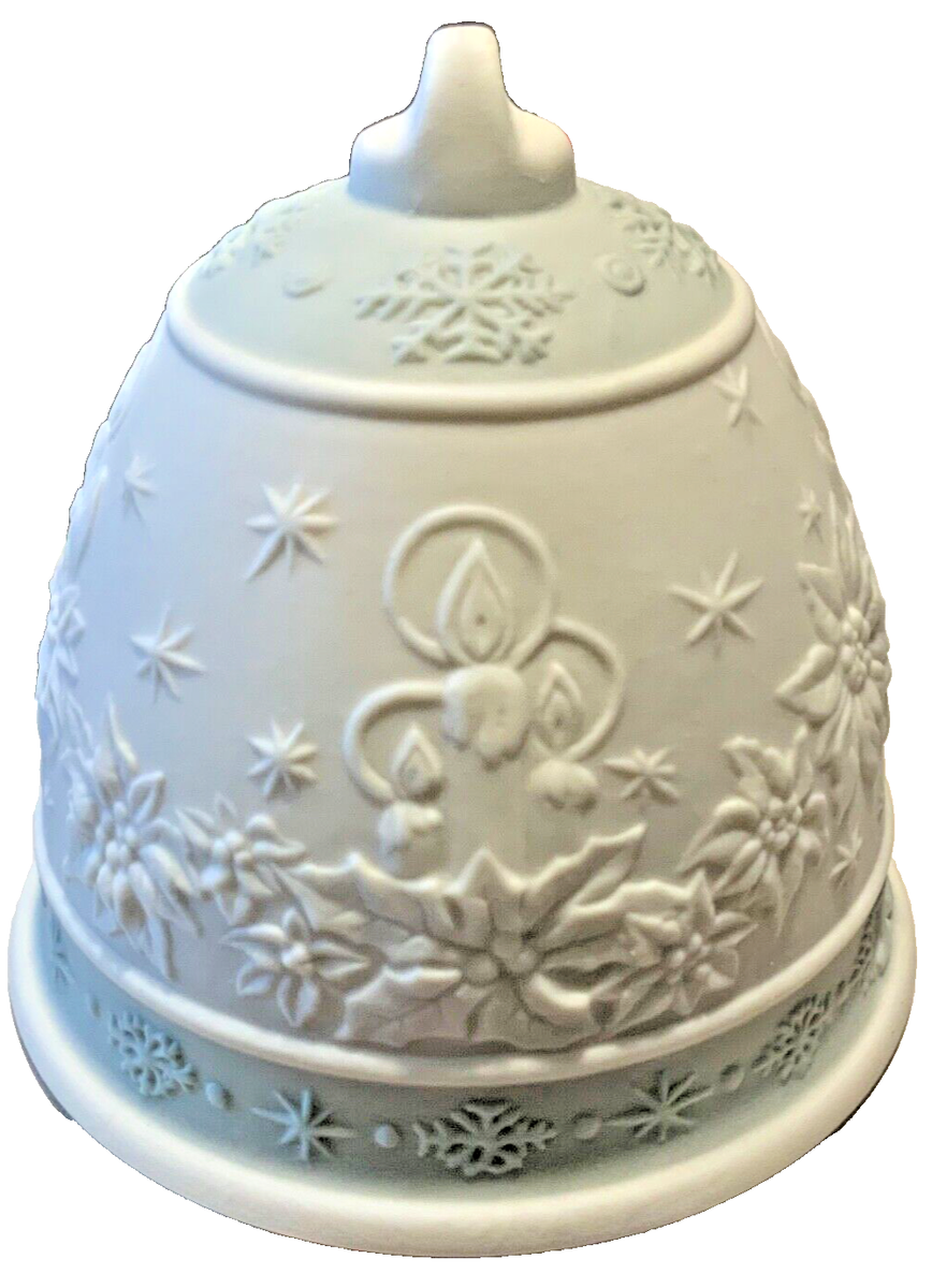 Lladro 1992 Christmas Bell with Box and COA 15913 green