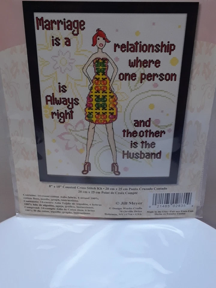 2835M Design Works Jill Meyer 8x10 Counted Cross Stitch Kit “Marriage” #2935M - Image 2 of 4