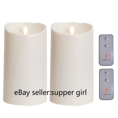 2PCS Luminara Flickering Waterproof Led Candles Battery Operated for Wedding