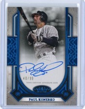 2024 Topps Tier One PAUL KONERKO Prime Performers Auto Blue Foil /99 - White Sox