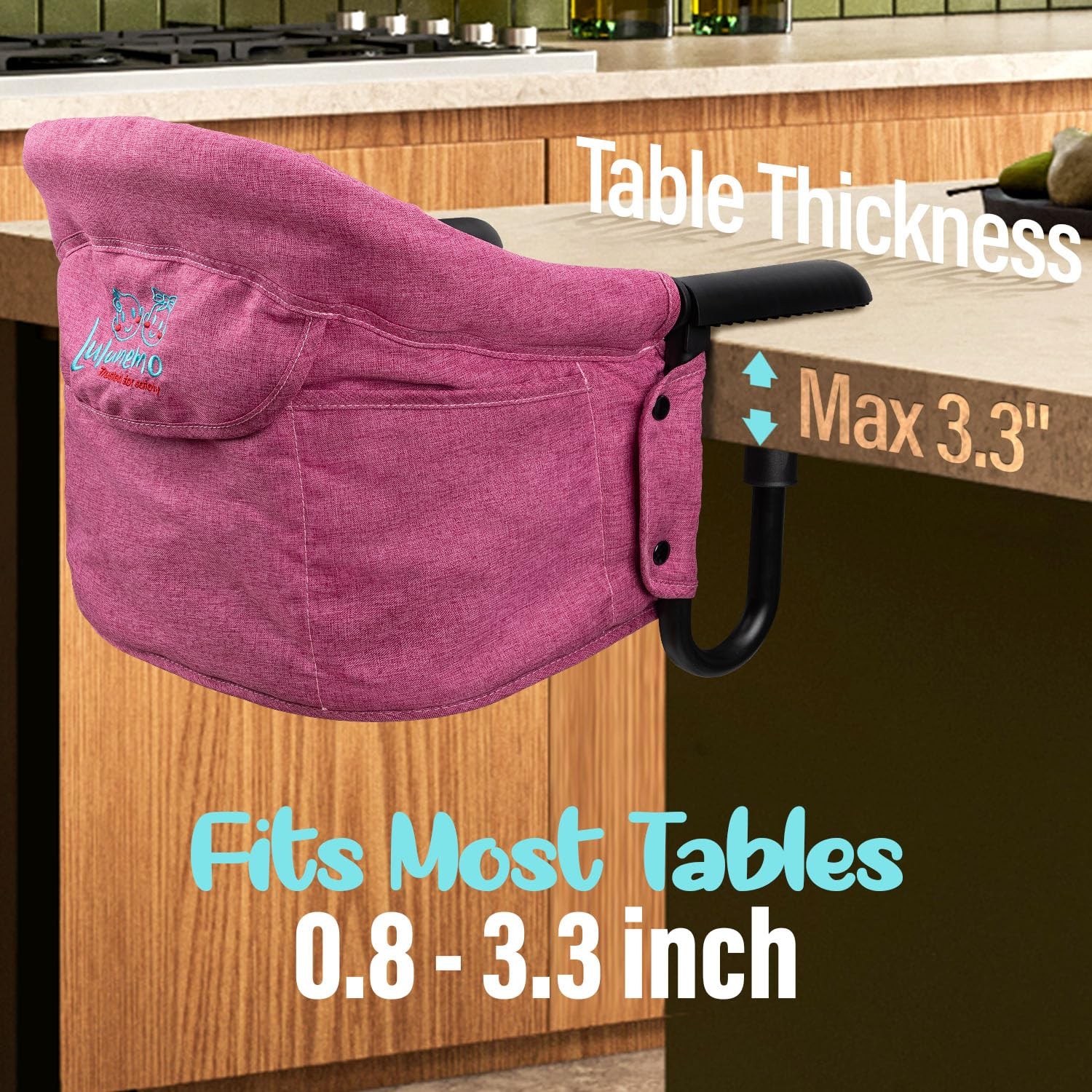 Hook On High Chair - Portable  Foldable for Babies 6-36 Months, Family  Travel