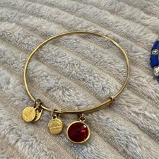 Alex and Ani Gold Tone Yellow Gold Plated Adj...