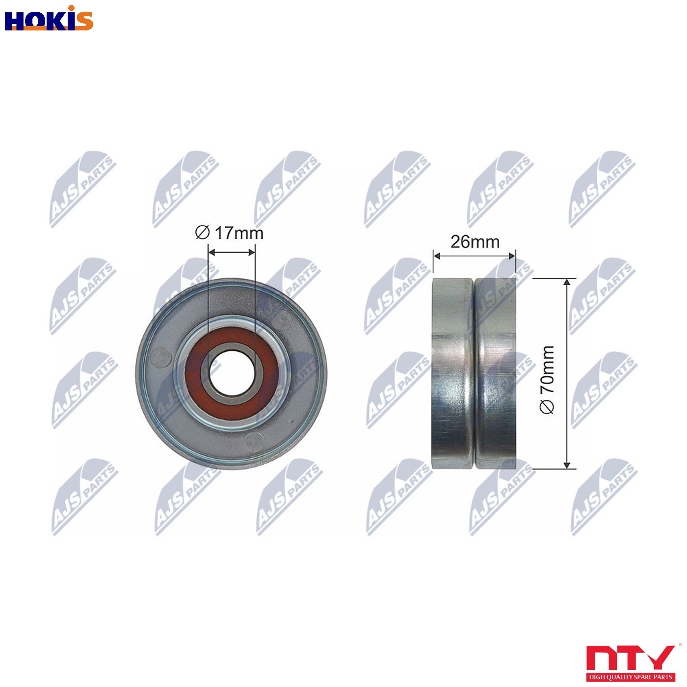 RNK-CH-008A NTY Tensioner Pulley, V-ribbed belt for CHRYSLER,JEEP - Image 5