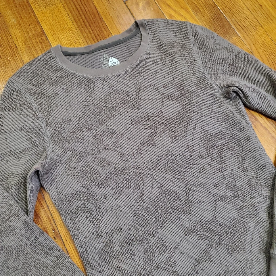 Camisa Nike ACG Para Mujer Pequeña Gris Calce Seco Térmico Capa Base Manga Larga Top Foto 4 de 4