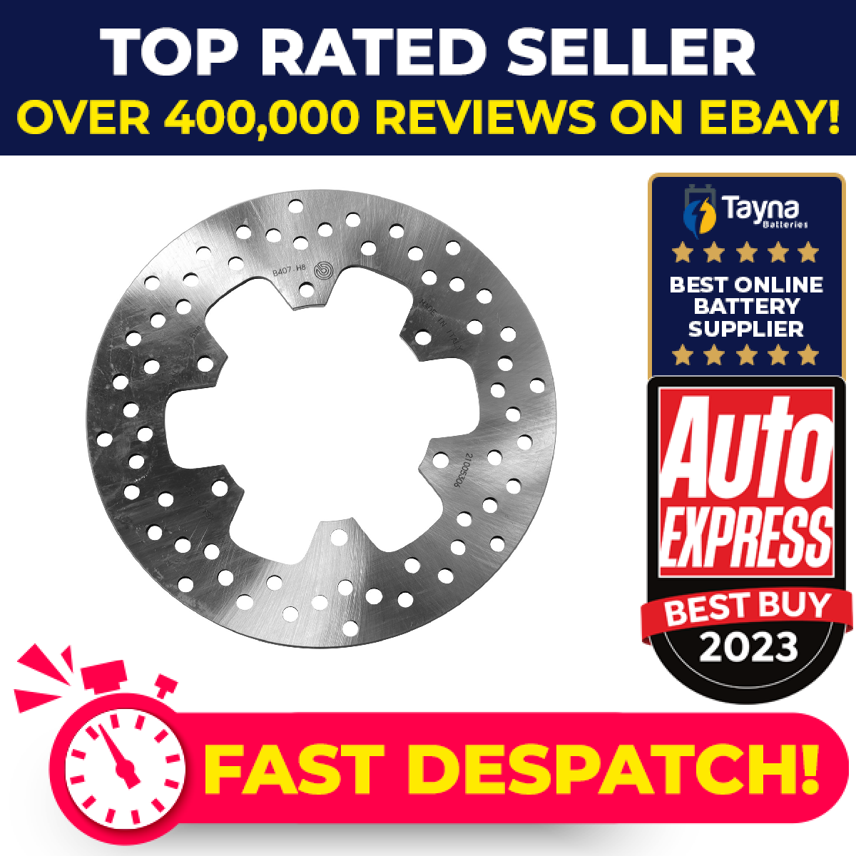 Motorcycle Brake Disc 68B407H8 Brembo Genuine Top Quality Guaranteed New