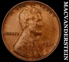 1931 Lincoln Wheat Cent - Scarce  High Grade  Lustrous  No Reserve  #J8470