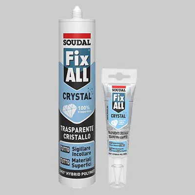 SOUDAL CLEAR ALL CRYSTAL FIX ADHESIVE SEALANT - Ml 290 Clear