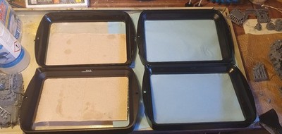 4 x Anycubic Mono X Resin Wanne Tank und 3 x Bauplattformen