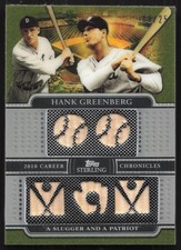 2010 Topps Sterling Career Chronicles #5CCR-18 Hank Greenberg Detroit Tigers MEM
