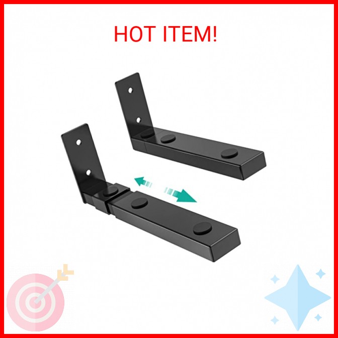 WALI Center Channel Speaker Wall Ount, Universal Soundbar Wall Ount Bracket Hold Up To 30 Lbs - View #8