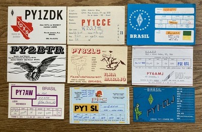 Brasil QSL Cards DX Contest Cards 1960s-1980s