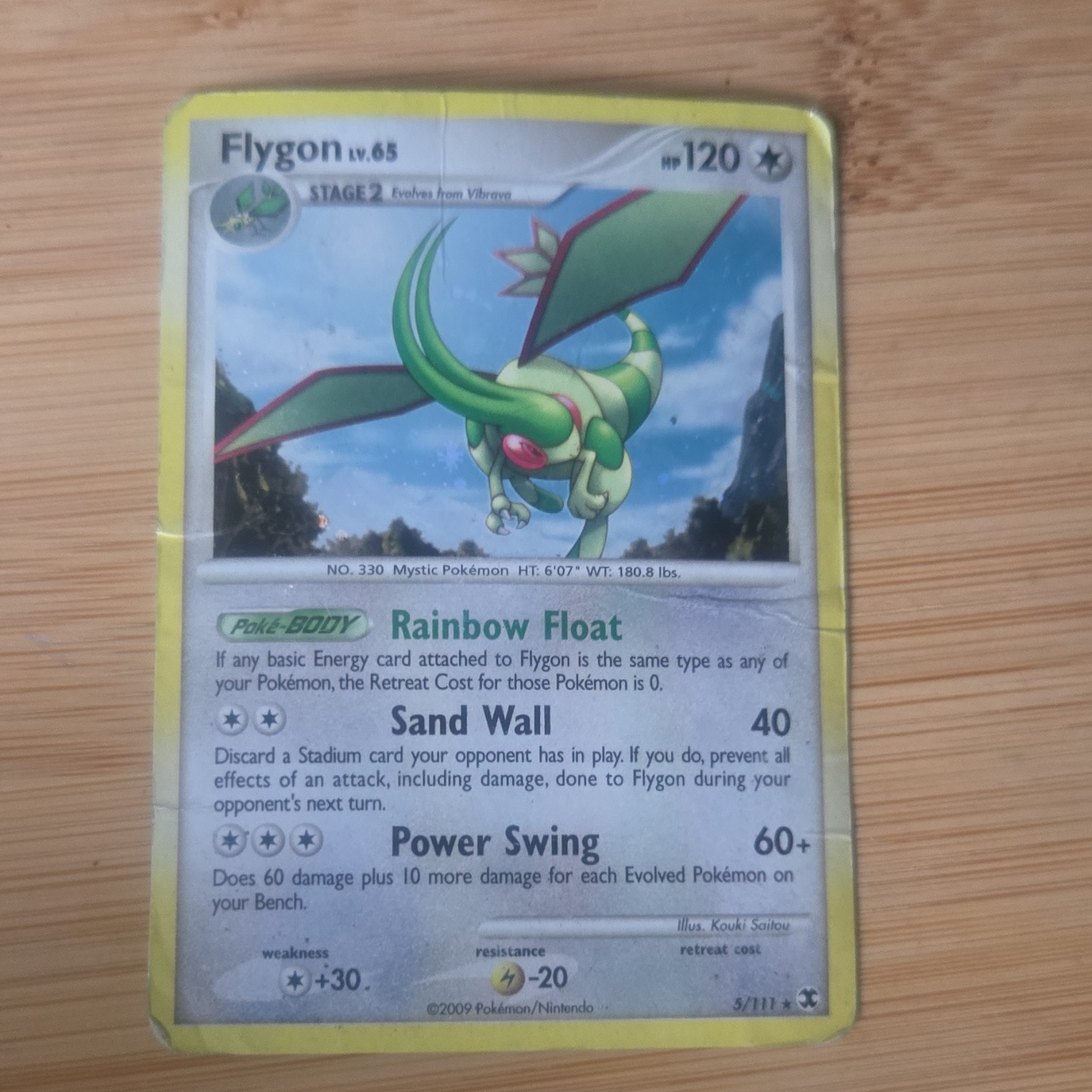 Pokémon TCG Flygon 5/111 Rising Rivals Holo Rare Stage 2 120HP English Card