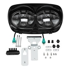 Motorcycle 5.75" Dual LED Headlight DOT Approved Headlamp Projector