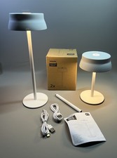 2x Cordless Dimmable Table Lamp Portable Night Light 3 Color Modes Simple Decor