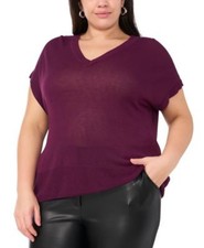 Vince Camuto Plus Size Short-Sleeve V-Neck Wi...