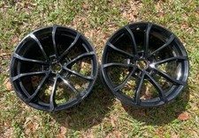 Chevrolet C7 Corvette Grand Sport Wheels Front Rims Pair X2 Oem Black 84073056