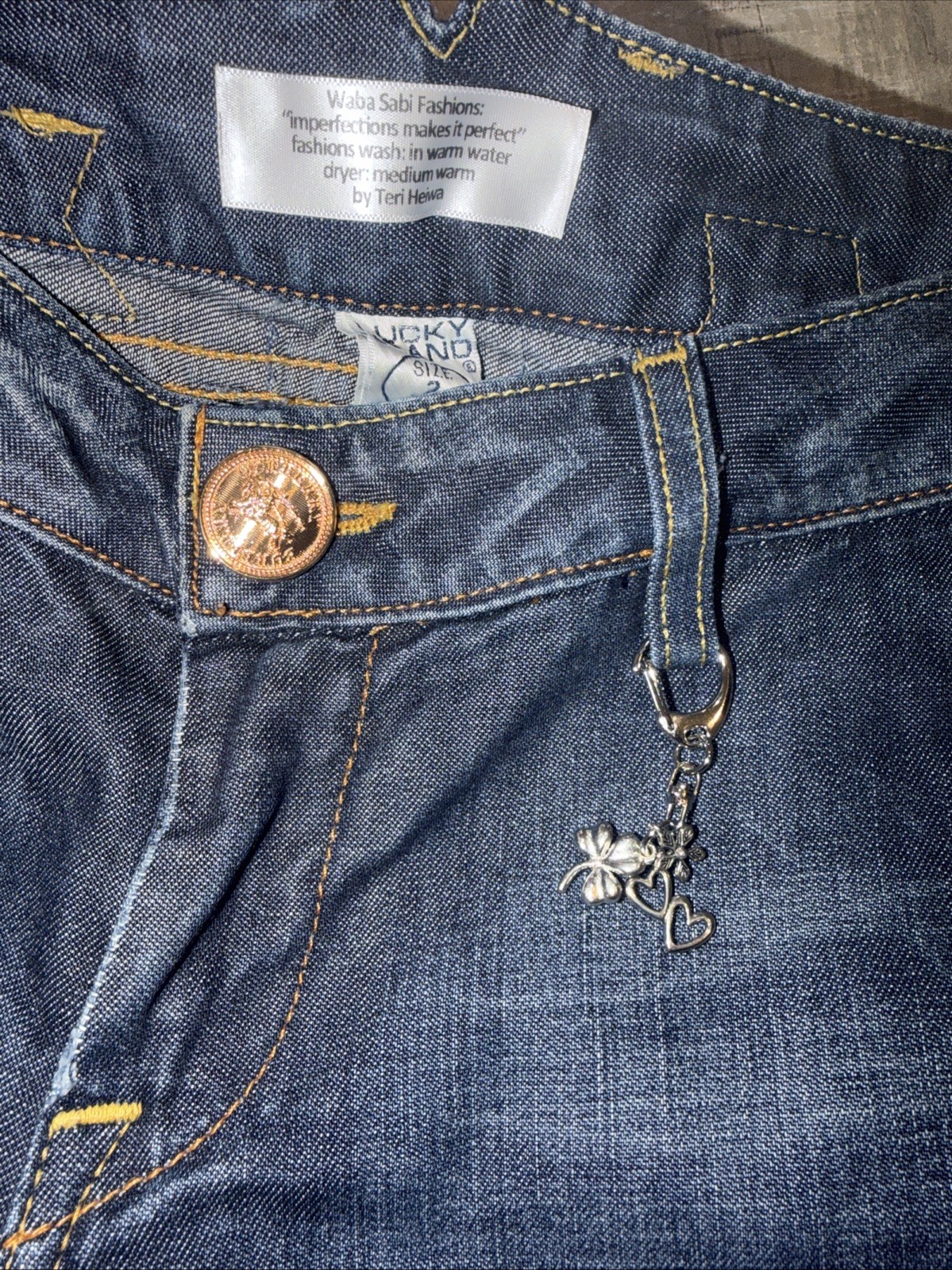 Lucky Brand Jeans Size 2 Custom Burberry Patch Bootcut Y2K One of One thumbnail 6