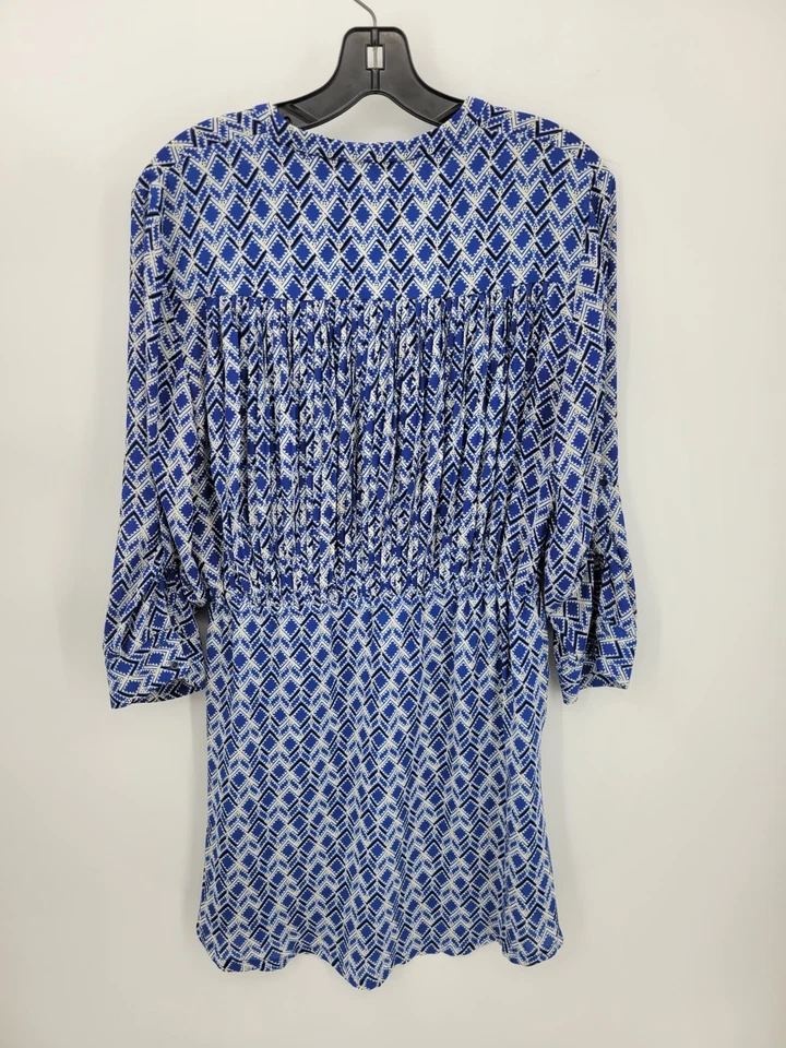 Vestido Maeve Anthropologie Mujer Medio Azul Azteca Tribal Manga Larga Boho Foto 2 de 4